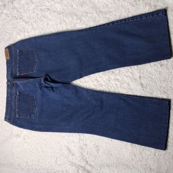 505 Levi's Blue Dark Wash High Rise Five Pocket Zip Up Straight Leg Denim Jean - Picture 10 of 15